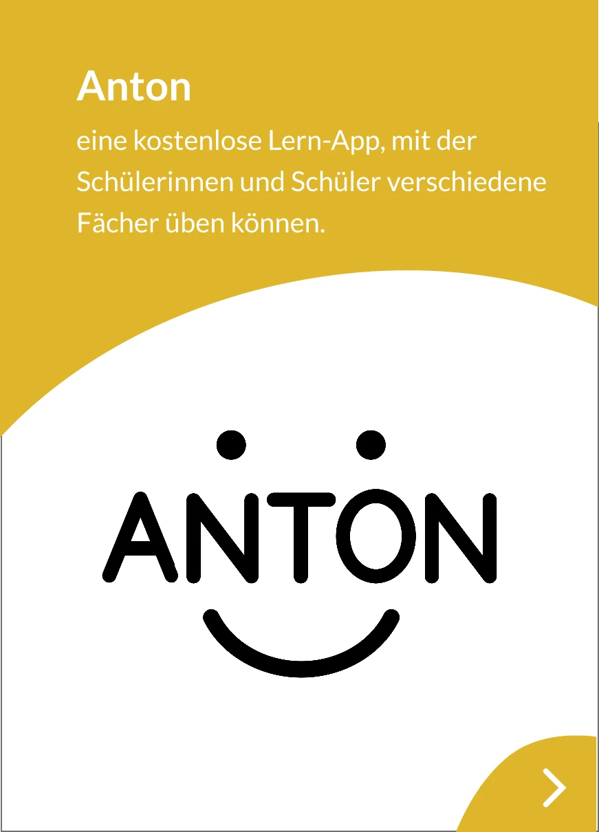 Anton, kostenlose Lern-App zum Üben verschiedener Fächer: zur Anton-App