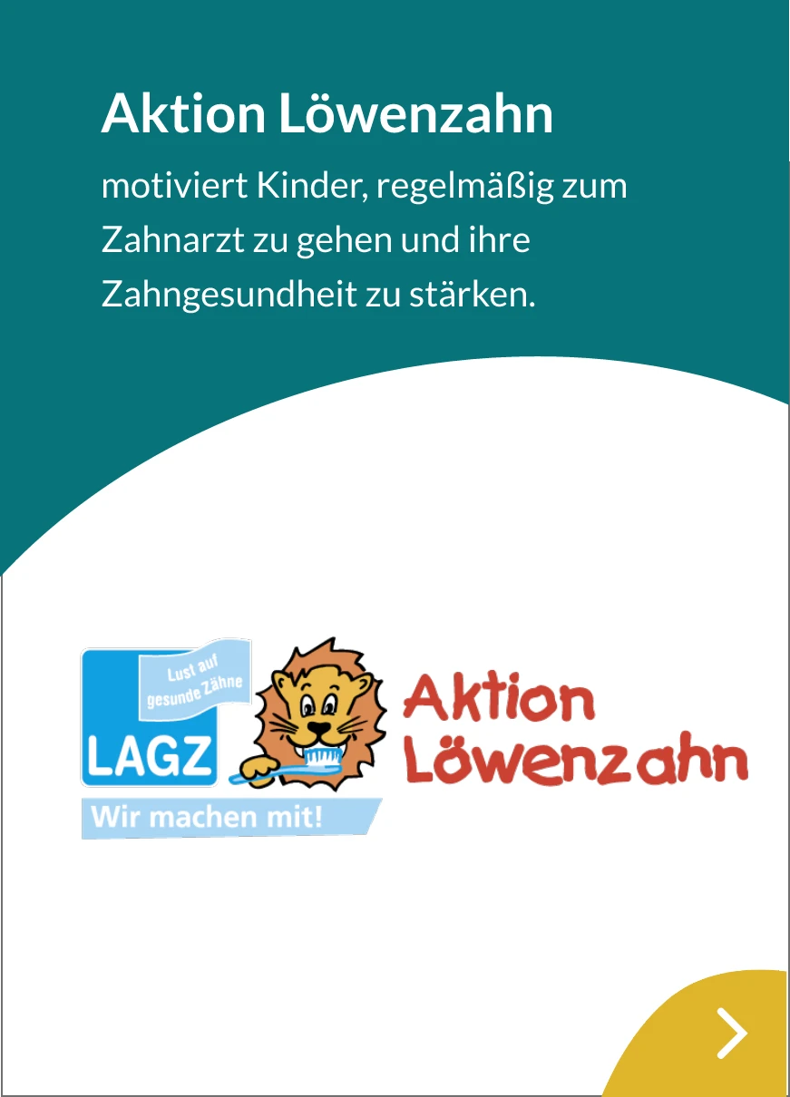 Aktion Löwenzahn der LAGZ für die Zahngesundheit von Kindern: zur Aktion Löwenzahn